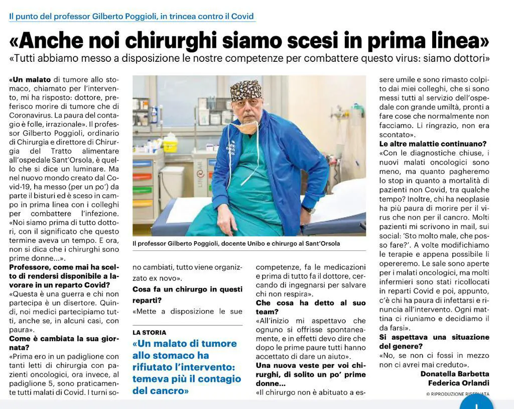 2020-04-09 - il Resto del Carlino - Gilberto Poggioli