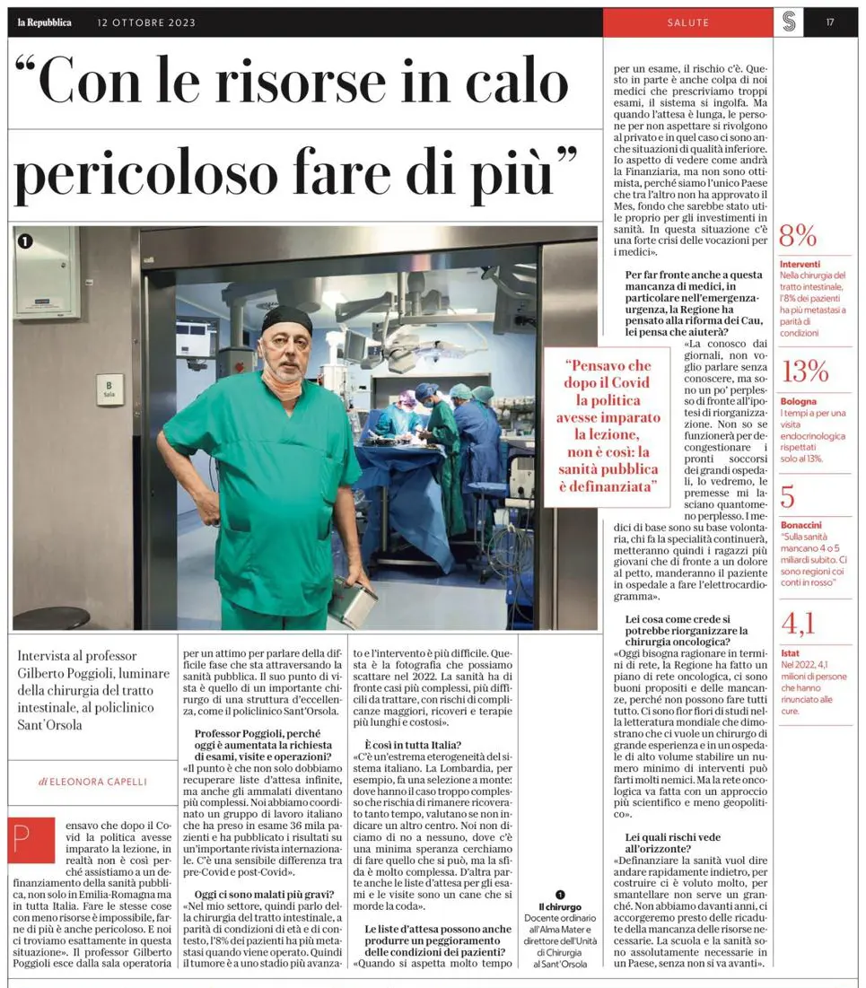 2023-10-12 - la Repubblica - Salute (edizione speciale) - Gilberto Poggioli