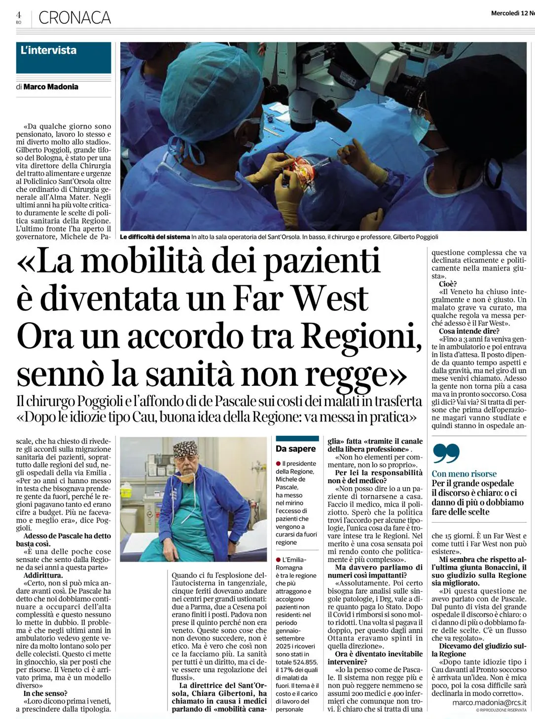 2025-11-12 - Il Resto del Carlino - Gilberto Poggioli